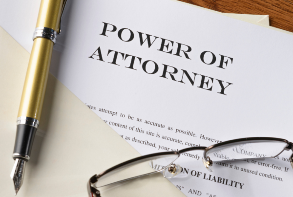 pen on power of attorney sheet